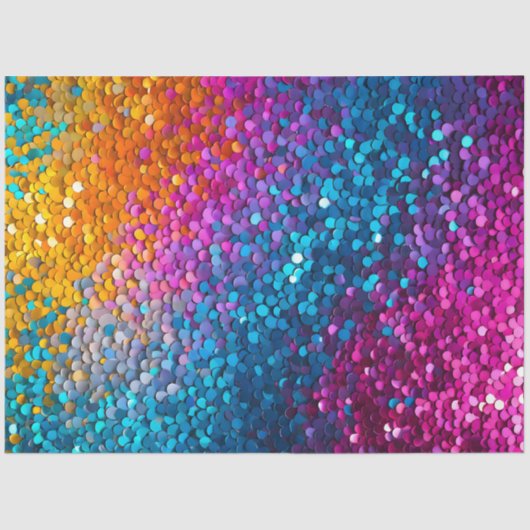 Kleurrijke Sequin Art Tissue Paper Tissuepapier (Voorkant)
