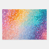 Kleurrijke Sequin Art Wrapping Paper Sheets (Voorkant 2)