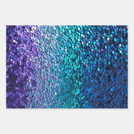 Kleurrijke Sequin Art Wrapping Paper Sheets (Voorkant 3)
