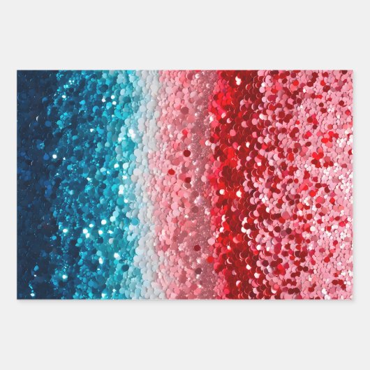Kleurrijke Sequin Art Wrapping Paper Sheets (Voorkant)