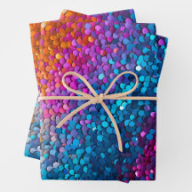 Kleurrijke Sequin Art Wrapping Paper Sheets