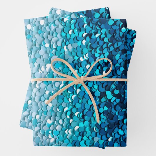 Kleurrijke Sequin Art Wrapping Paper Sheets