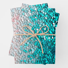Kleurrijke Sequin Art Wrapping Paper Sheets