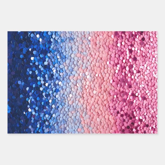Kleurrijke Sequin Art Wrapping Paper Sheets (Voorkant 3)