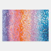 Kleurrijke Sequin Art Wrapping Paper Sheets (Voorkant)
