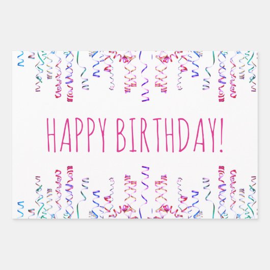 Kleurrijke Sequins en Streamers op maat Inpakpapier Vel (Voorkant 3)