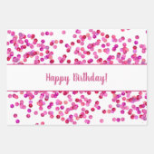 Kleurrijke Sequins en Streamers op maat Inpakpapier Vel (Voorkant)