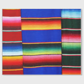 Kleurrijke serape strepen cadeaupapier (Vlak)