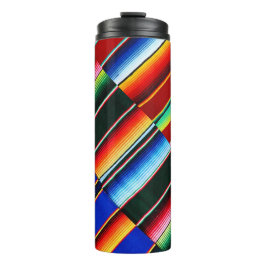 Kleurrijke serape strepen thermische tumbler thermosbeker