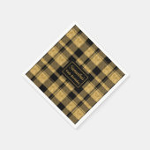 Kleurrijke servetten Zwart Gouden Glitter Verjaard (Hoek)