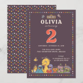  kleurrijke Sesamstraat karakter Verjaardag Kaart (Voorkant / Achterkant)