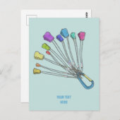 Kleurrijke set klimmende noten briefkaart (Voorkant / Achterkant)