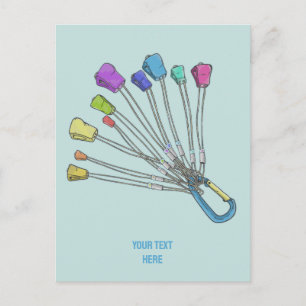 Kleurrijke set klimmende noten briefkaart