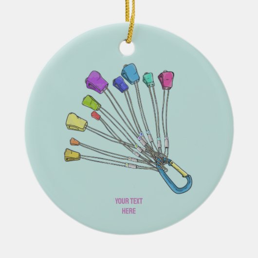 Kleurrijke set klimmende noten keramisch ornament (Voorkant)