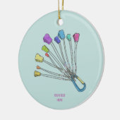 Kleurrijke set klimmende noten keramisch ornament (Links)