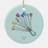 Kleurrijke set klimmende noten keramisch ornament (Achterkant)