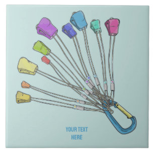 Kleurrijke set klimmende noten tegeltje