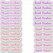 Kleurrijke set van 20 Labels, Transparant Naam Sti Sticker (Voorkant)