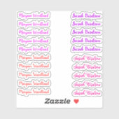 Kleurrijke set van 20 Labels, Transparant Naam Sti Sticker (Vel)