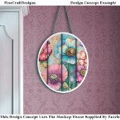 Kleurrijke Shabby Chic Poppies DL6L Decoupage Tissuepapier