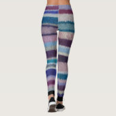 Kleurrijke shabby chique hand gebreide vet strepen leggings (Achterkant)
