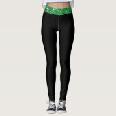 Kleurrijke Shamrock met Pinch Me Print Stretchy Leggings (Voorkant)