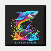 Kleurrijke Shark Splash Magneet (Voorkant)