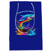 Kleurrijke Shark Splash- Medium Cadeauzakje (Voorkant)