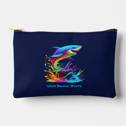 Kleurrijke Shark Splash Ritszak Etui (Voorkant)