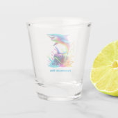 Kleurrijke Shark Splash Shot Glas (Achterkant)