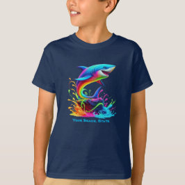 Kleurrijke Shark Splash T-shirt