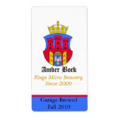 Kleurrijke Shield Home Made Bierlabels Etiket (Voorkant)