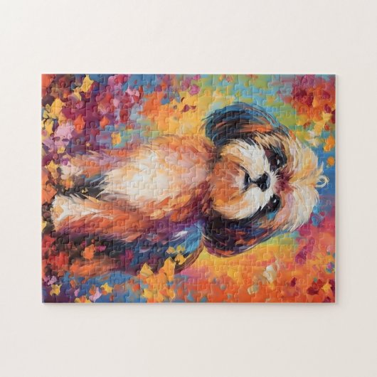 Kleurrijke Shih Tzu Legpuzzel (Horizontaal)