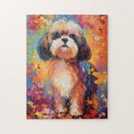 Kleurrijke Shih Tzu Legpuzzel