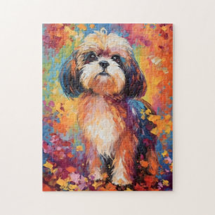 Kleurrijke Shih Tzu Legpuzzel