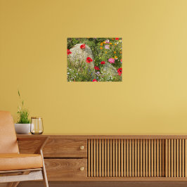 Kleurrijke Shirley Poppies Bloemige Fotografische Poster