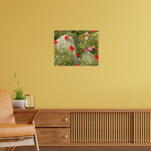 Kleurrijke Shirley Poppies Bloemige Fotografische Poster