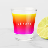 Kleurrijke Shot Glass Cheers - Verse kleuren Shot Glas (Voorkant)