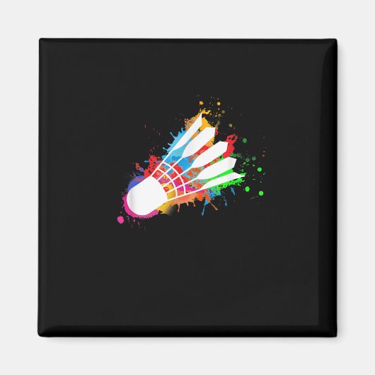 Kleurrijke Shuttle Badminton Magneet (Voorkant)