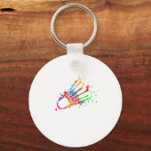 Kleurrijke Shuttle Badminton Sleutelhanger (Voorkant)