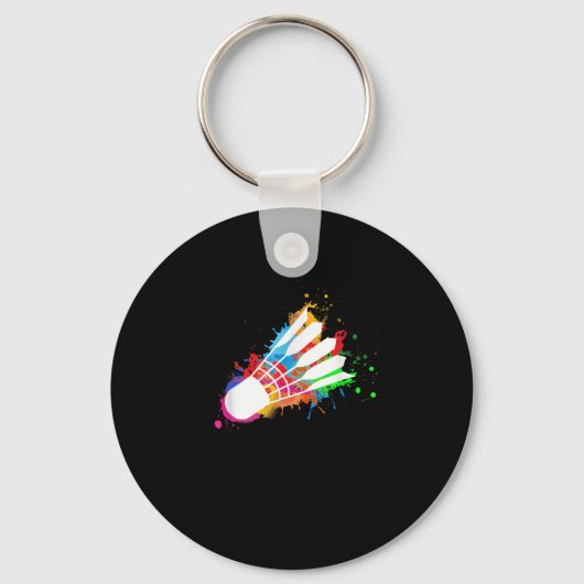 Kleurrijke Shuttle Badminton Sleutelhanger (Voorkant)