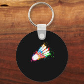 Kleurrijke Shuttle Badminton Sleutelhanger (Voorkant)