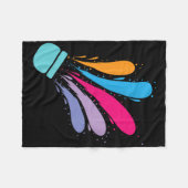 Kleurrijke Shuttle Badminton Sport Fleece Deken (Voorkant (Horizontaal))