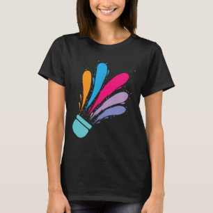 Kleurrijke Shuttle Badminton Sport T-shirt
