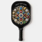 Kleurrijke sieraden Pareltjes edelstenen edelstene Pickleball Paddle (Achterkant)