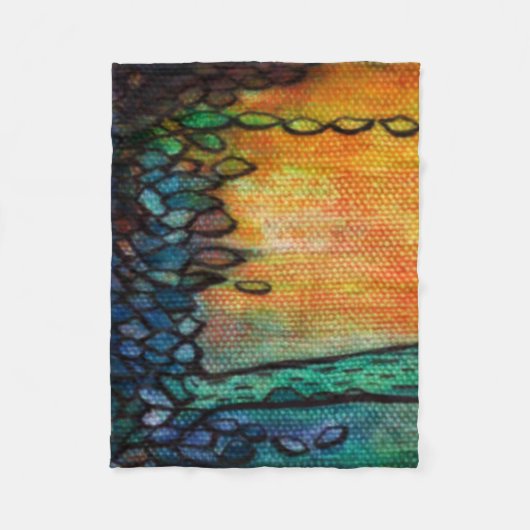 Kleurrijke sierboom en bladluis fleece deken (Voorkant)