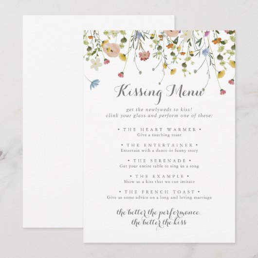 Kleurrijke sierlijke bruiloft kussen menu spel Kaa (Voorkant / Achterkant)