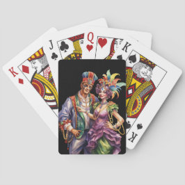 KLEURRIJKE SIERLIJKE MARDI GRAS-KOPPEL POKERKAARTEN