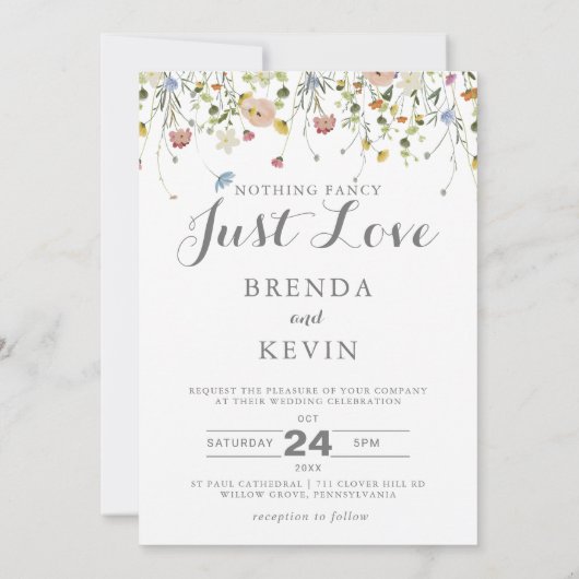 Kleurrijke sierlijke niets Fancy gewoon liefde bru Kaart (Achterkant)