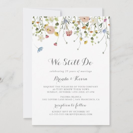 Kleurrijke sierlijke wild doen we nog steeds gelof kaart (Voorkant)